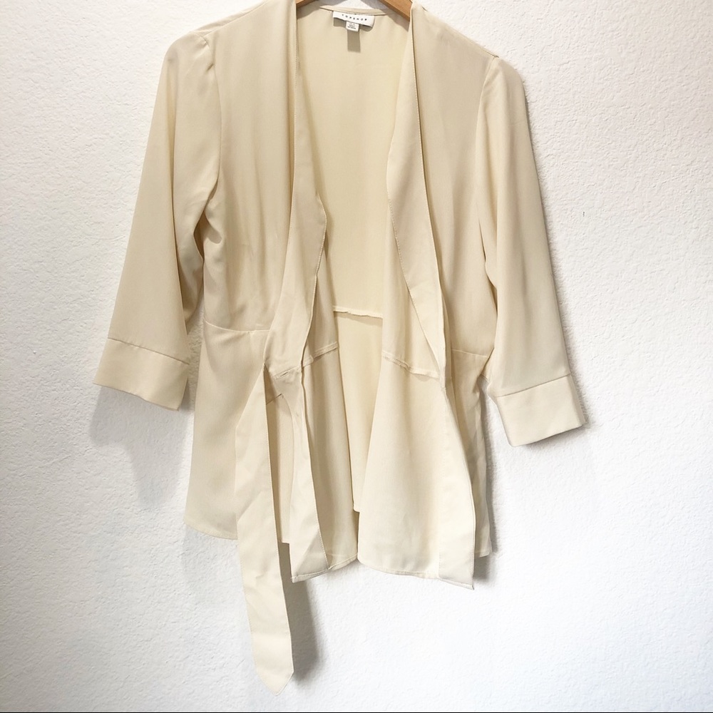 NWOT Topshop Belted Wrap Top, Size 8 - Picture 11 of 12